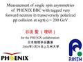 Measurement of single spin asymmetries of PHENIX BBC with tagged very forward neutron in transeversely polarized pp collision at sqrt(s) = 200 GeV 谷田 聖.