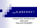 熱直接 光 子 は見えるのか？ Hisayuki Torii, Hiroshima Univ. 2007/12/21 Heavy Ion 阪大.