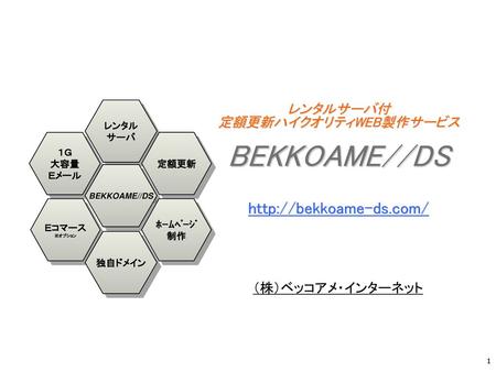 レンタルサーバ付 定額更新ハイクオリティWEB製作サービス BEKKOAME//DS