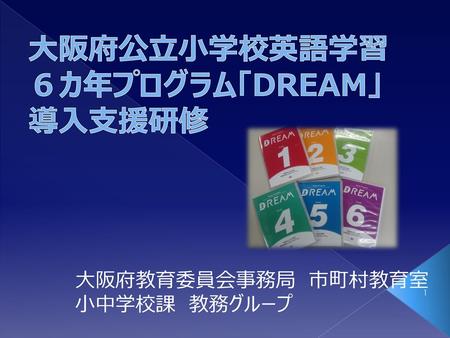 大阪府公立小学校英語学習６カ年プログラム「DREAM」 導入支援研修