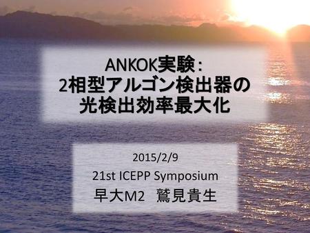 ANKOK実験： 2相型アルゴン検出器の 光検出効率最大化