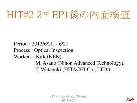 STF Cavity Group Meeting (2012/6/25)