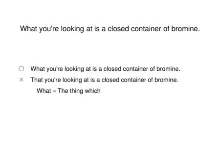 What you're looking at is a closed container of bromine.
