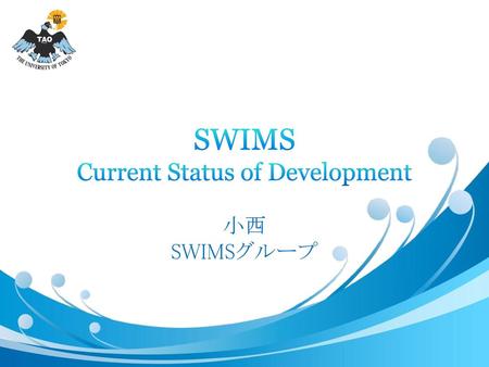 SWIMS Current Status of Development
