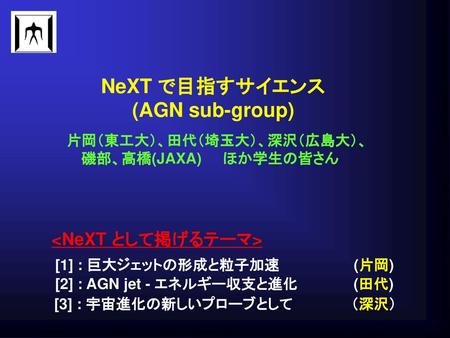 NeXT で目指すサイエンス (AGN sub-group)