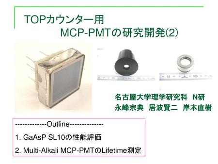 TOPカウンター用 MCP-PMTの研究開発(2)