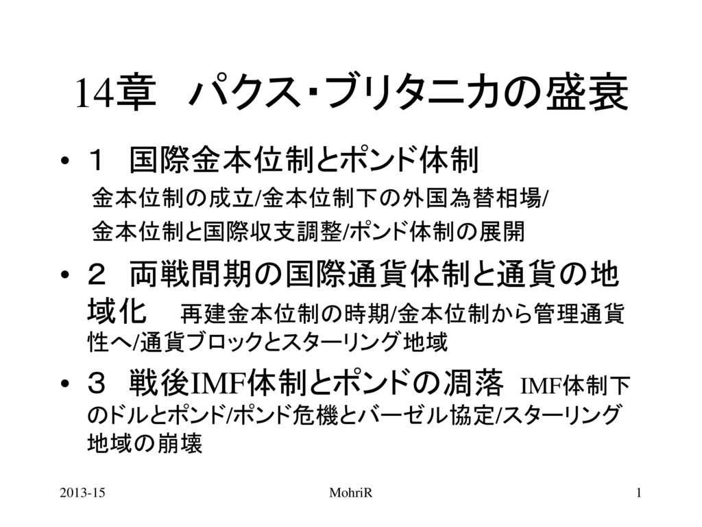 14章 パクス ブリタニカの盛衰 １ 国際金本位制とポンド体制 Ppt Download