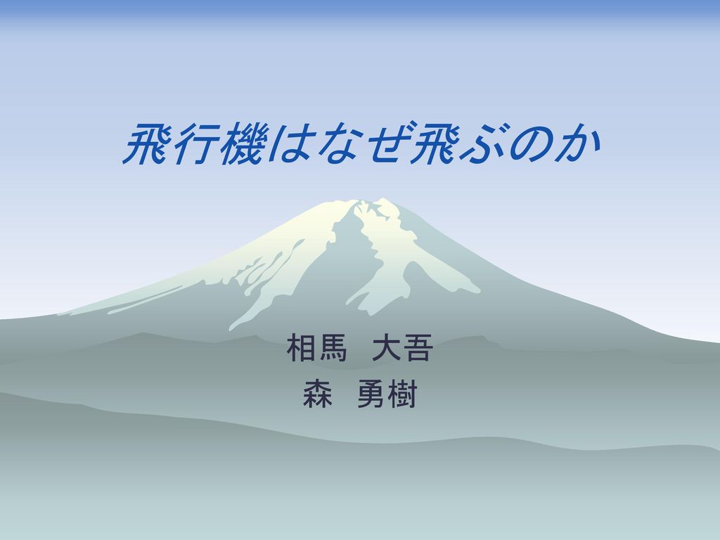 飛行機はなぜ飛ぶのか 相馬 大吾 森 勇樹 気 Ppt Download