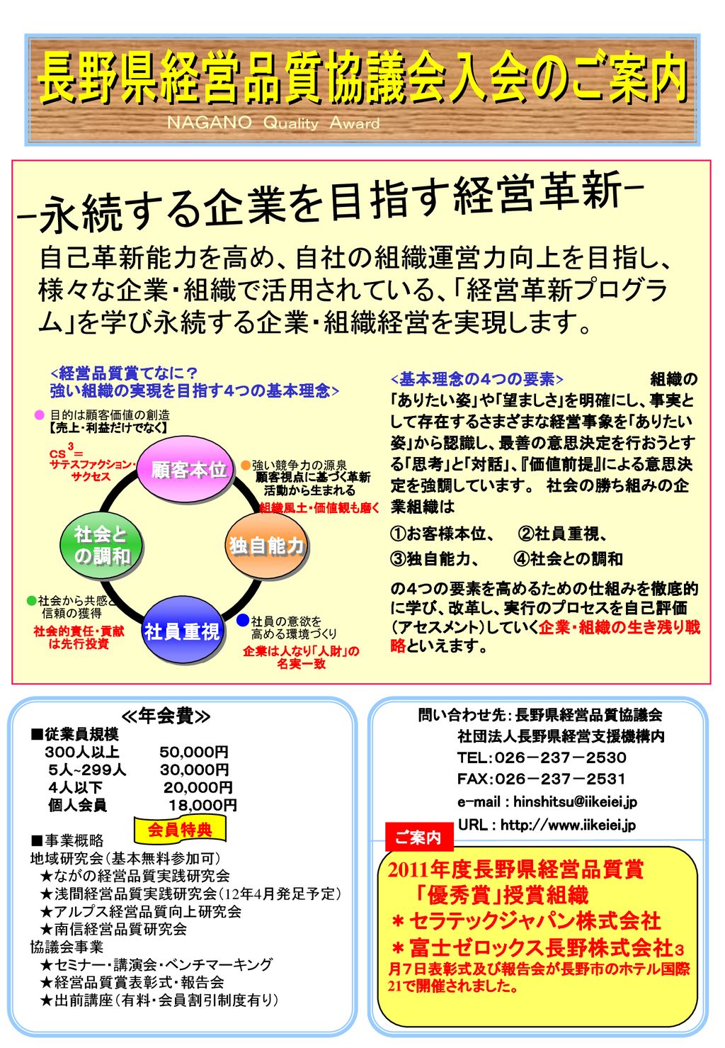 長野県経営品質協議会入会のご案内 永続する企業を目指す経営革新 Ppt Download