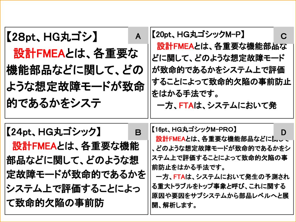 設計fmeaとは 各重要な機能部品などに関して どのような想定故障モードが致命的であるかをシステ Ppt Download