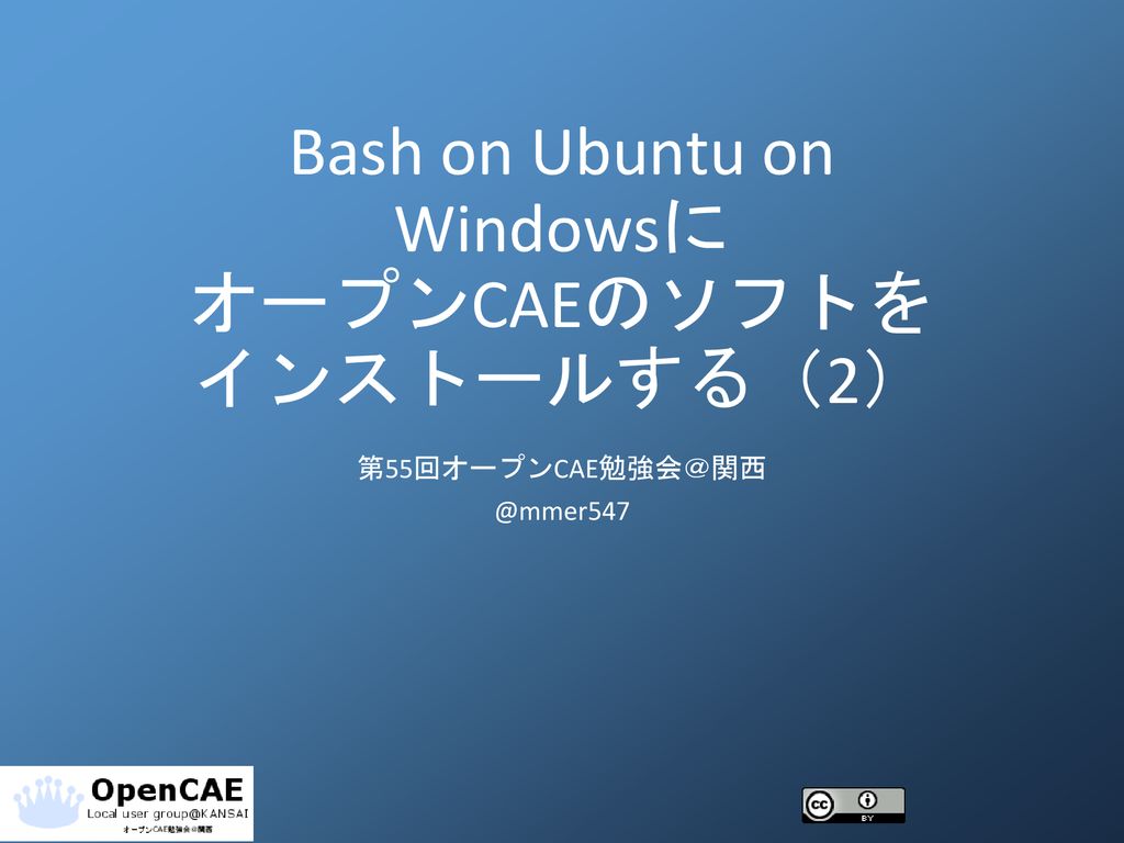 Bash On Ubuntu On Windowsに オープンcaeのソフトを インストールする 2 Ppt Download