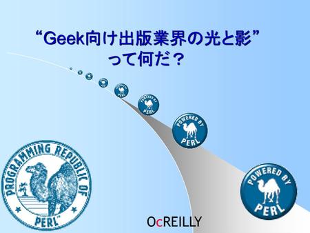 “Geek向け出版業界の光と影” って何だ？