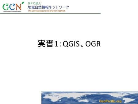 実習1：QGIS、OGR.