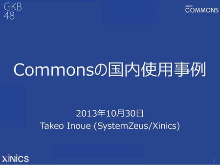 2013年10月30日 Takeo Inoue (SystemZeus/Xinics)