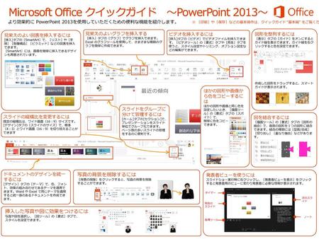Microsoft Office クイックガイド ～PowerPoint 2013～