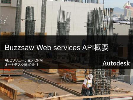 Buzzsaw Web services API概要