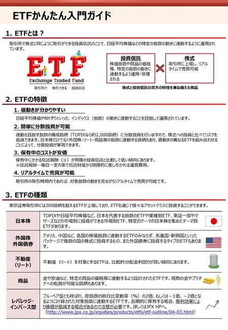 株式と投資信託の双方の特性を兼ね備えた商品