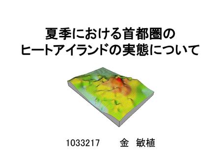 夏季における首都圏の ヒートアイランドの実態について