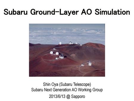 Subaru Ground-Layer AO Simulation
