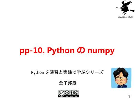 Pp-10. Python の numpy Python を演習と実践で学ぶシリーズ 金子邦彦.