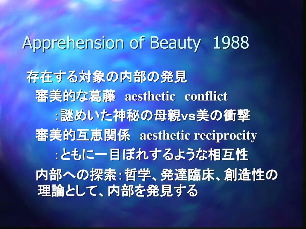 Apprehension of Beauty 1988