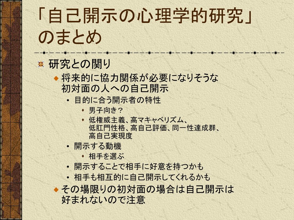 信頼と自己開示 原 謙治 04 10 Ppt Download