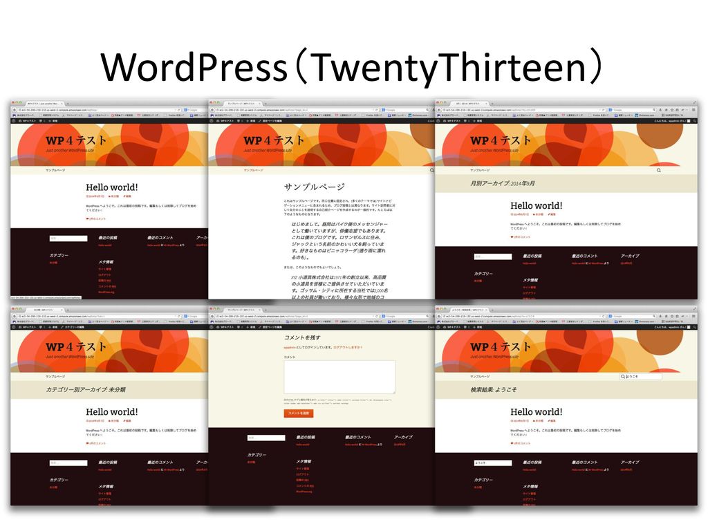 WordPress（TwentyThirteen）