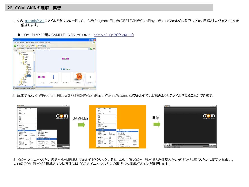 Gom Skinの理解 基礎 Gom Playerは使い手が スキン を任意に変更して利用できるようにサポートしています Ppt Download