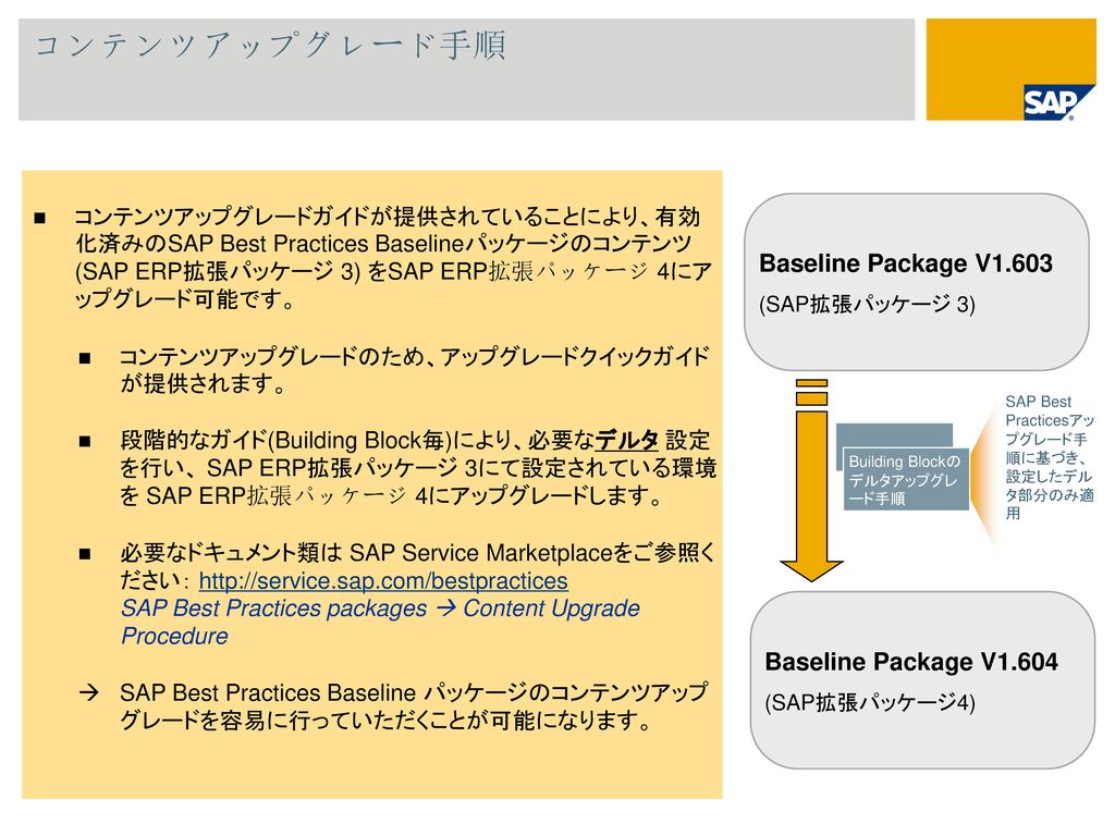 コンテンツアップグレード手順 Baseline Package V1.603 Baseline Package V1.604