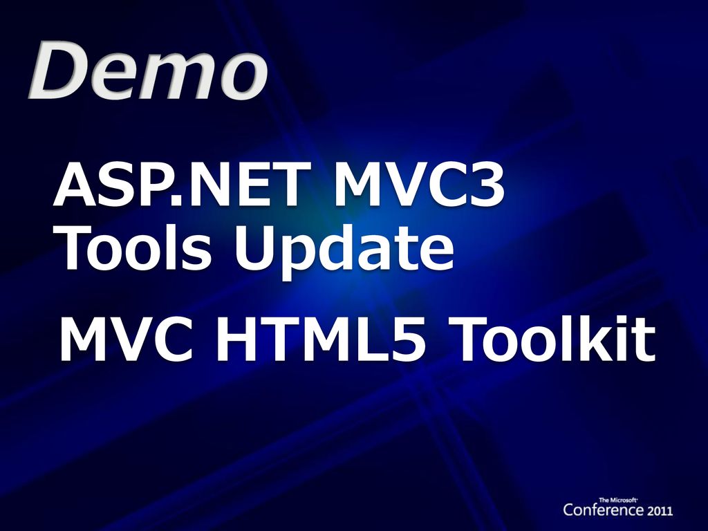 Demo ASP.NET MVC3 Tools Update MVC HTML5 Toolkit