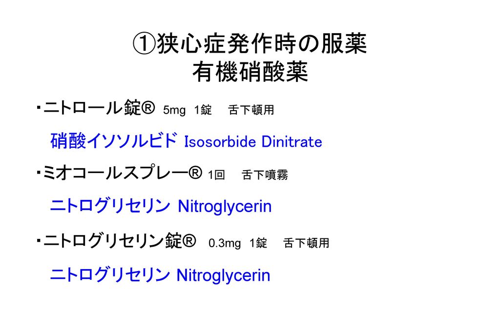 硝酸イソソルビド Isosorbide Dinitrate ニトログリセリン Nitroglycerin