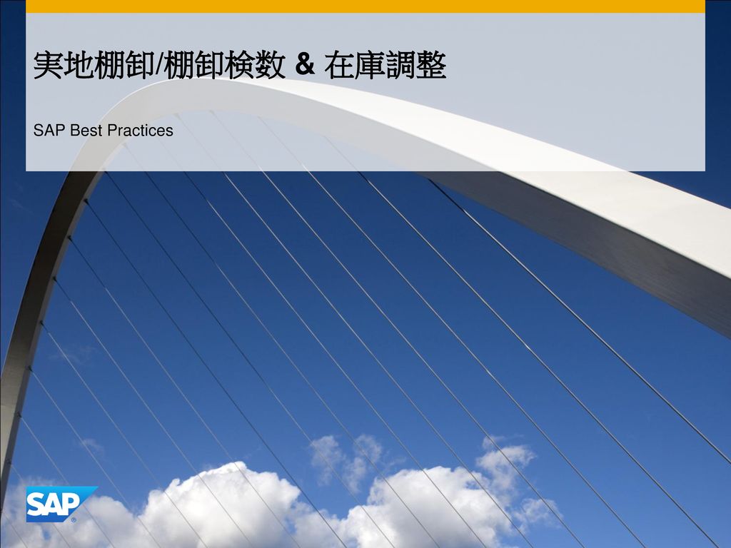 実地棚卸/棚卸検数 & 在庫調整 SAP Best Practices