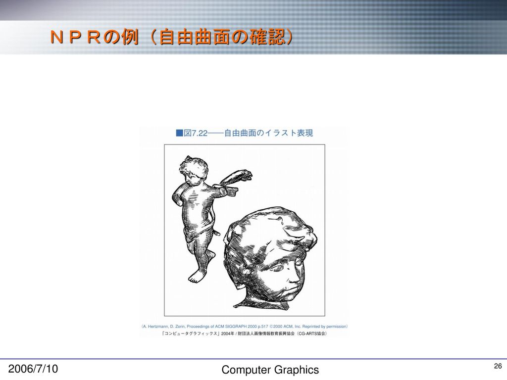 ＮＰＲの例（自由曲面の確認） 2006/7/10 Computer Graphics