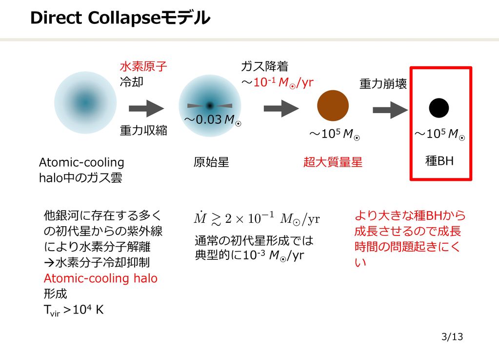 Direct Collapseモデルにおける輻射フィードバック