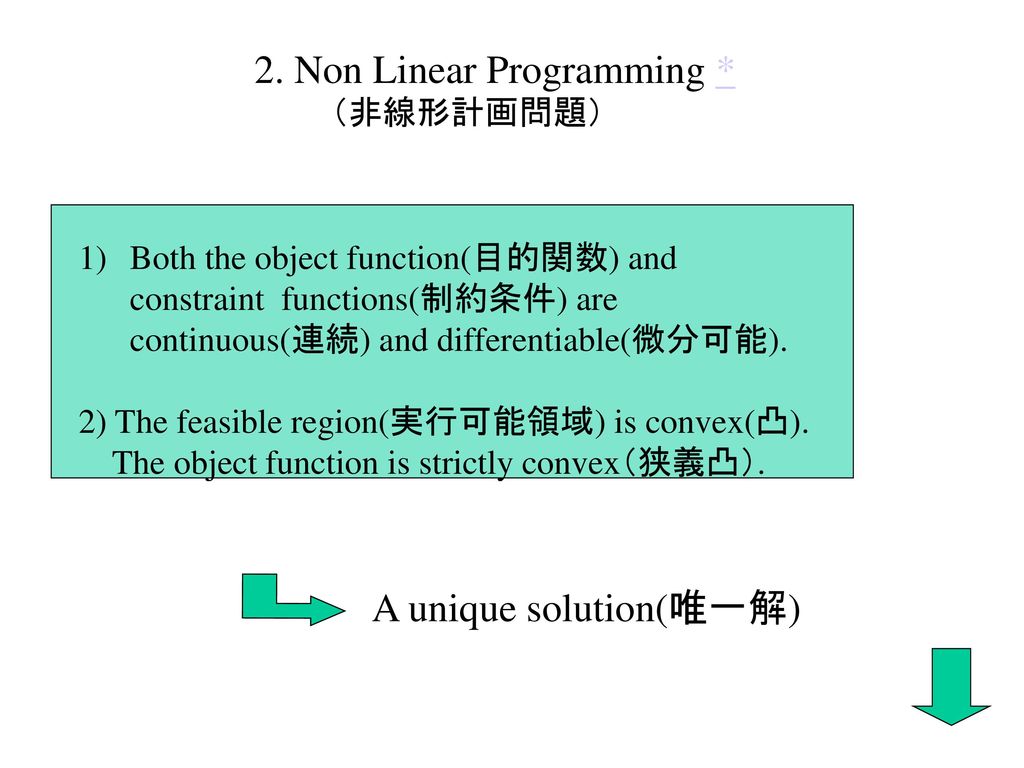 2. Non Linear Programming *