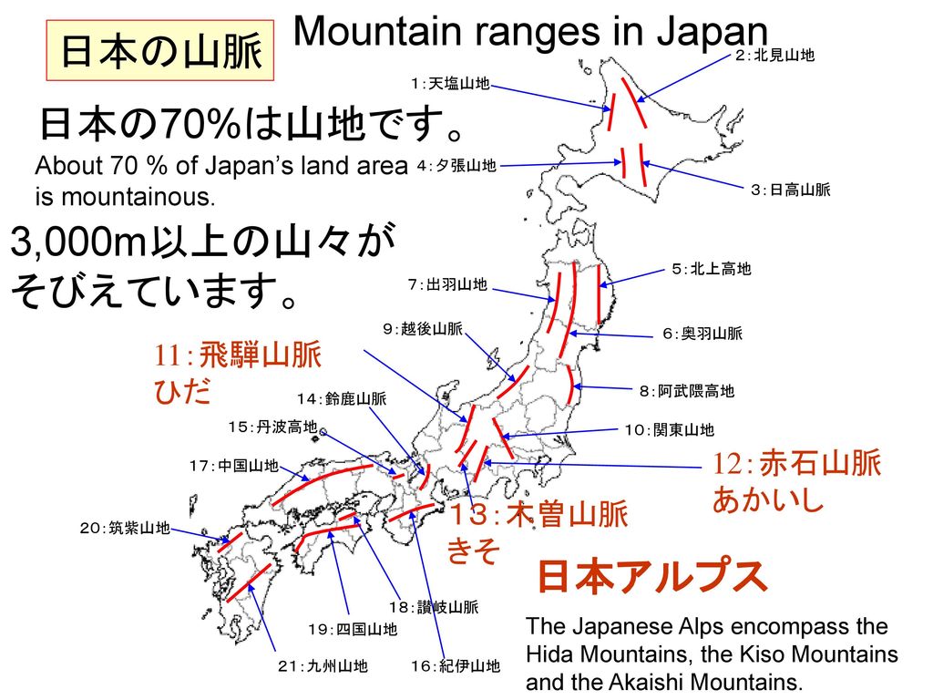 上選択 日本の山地山脈 - ここから印刷してダウンロード