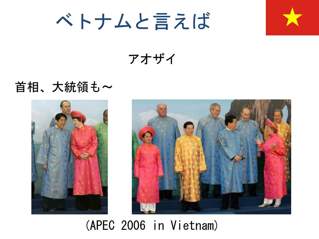 ベトナムと言えば アオザイ 首相、大統領も～ (APEC 2006 in Vietnam)