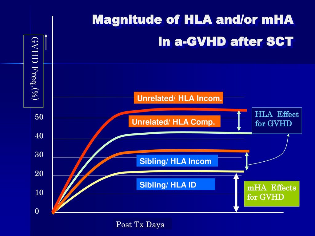 Magnitude of HLA and/or mHA in a-GVHD after SCT