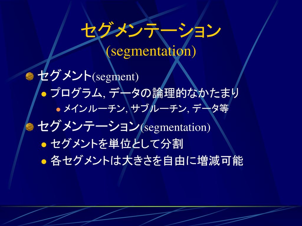 セグメンテーション (segmentation)
