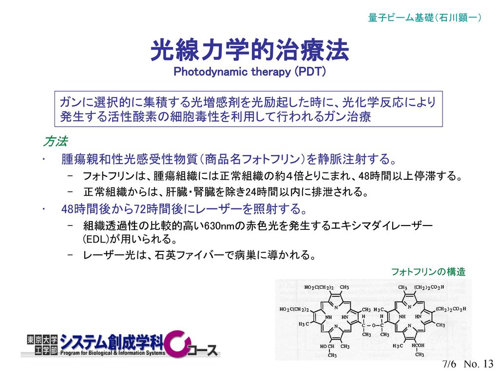 光線力学的治療法 Photodynamic therapy (PDT)