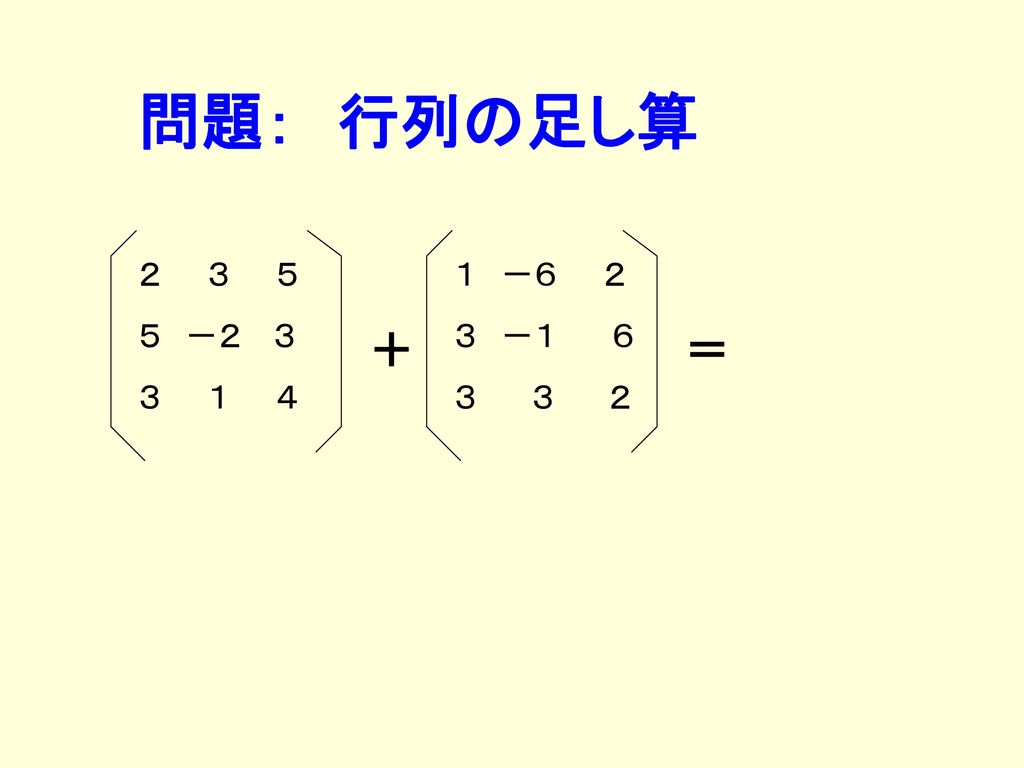 行列の計算 行列とは 行列の型 行列の演算 C Katsuhiro Yamada Ppt Download