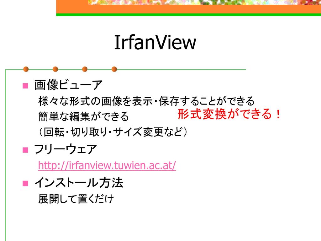 IrfanView 画像ビューア 形式変換ができる！ フリーウェア インストール方法 様々な形式の画像を表示・保存することができる