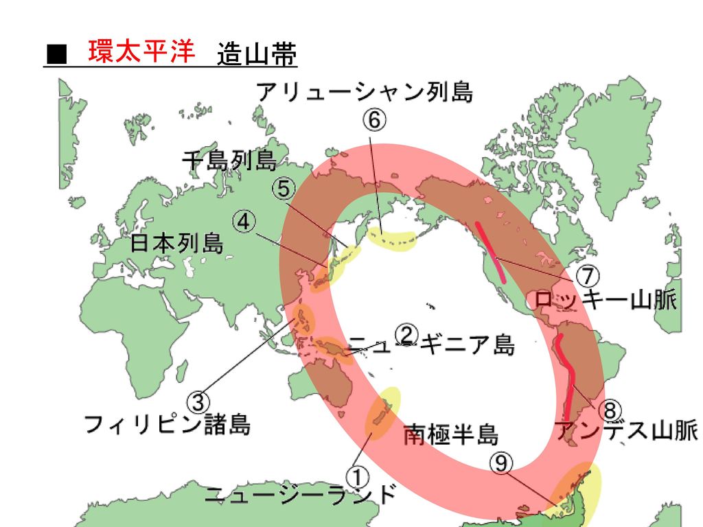 太平洋 火山 帯 環