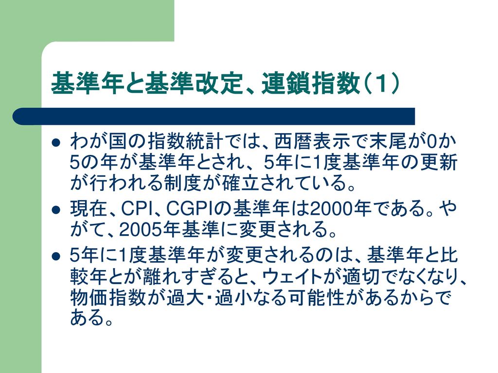 物価指数と実質化 経済統計学 経済の世界 作間逸雄 Ppt Download