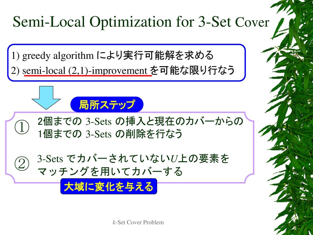 Semi-Local Optimization for 3-Set Cover