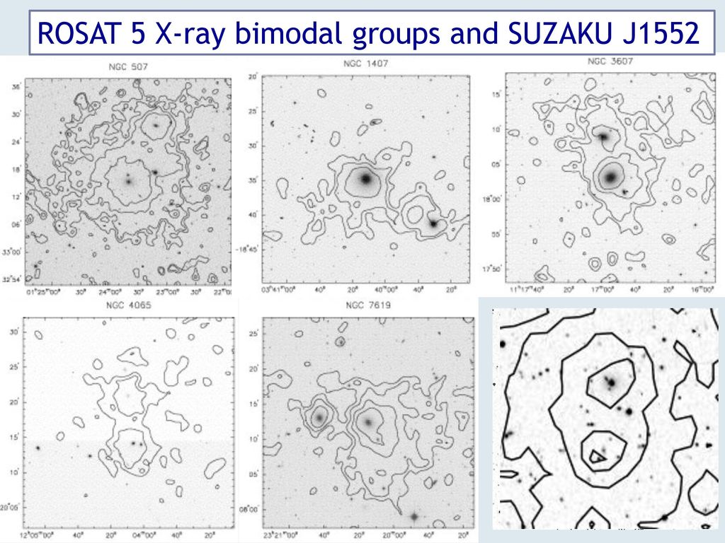 ROSAT 5 X-ray bimodal groups and SUZAKU J1552