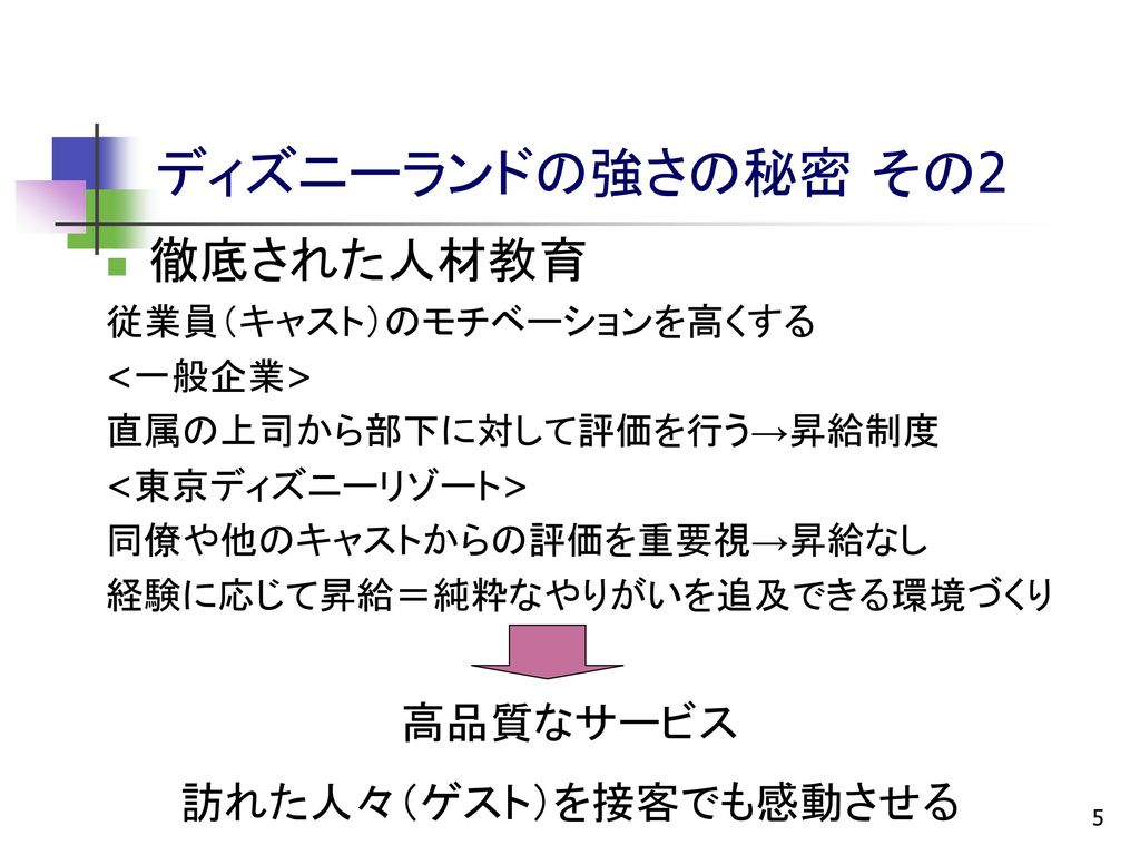 東京ディズニーランド 不況の中での強さの秘密 Ppt Download