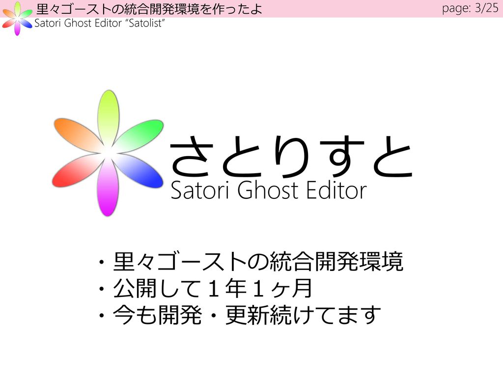 さとりすと Satori Ghost Editor 里々ゴーストの統合開発環境を作ったよ Page 1 25 Ppt Download