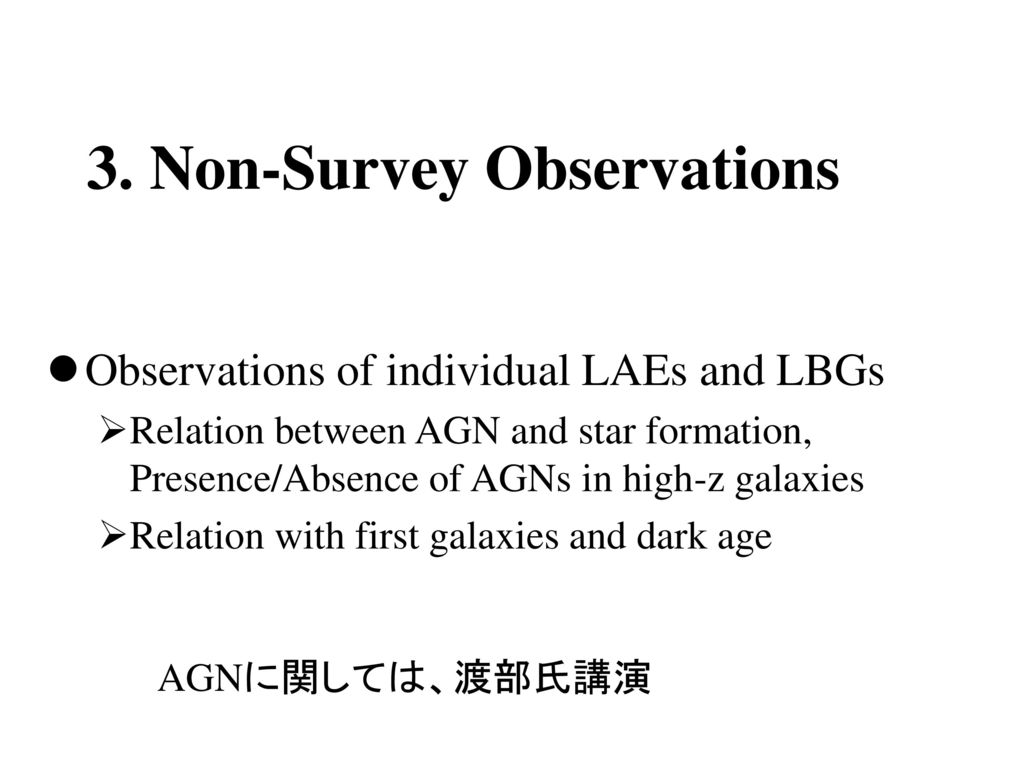 3. Non-Survey Observations