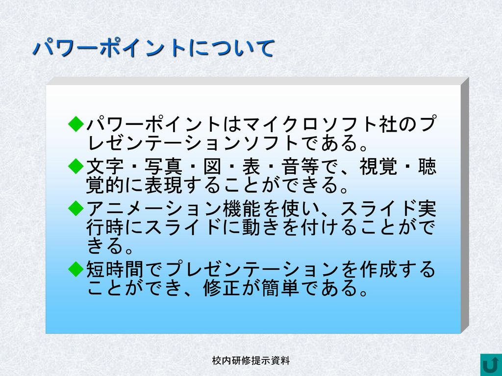 パワーポイントによる教材作成 校内研修提示資料 Ppt Download